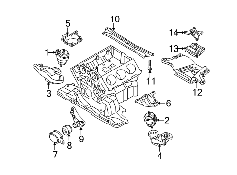 2008 Audi A6 Engine & Trans Mounting