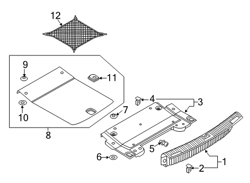 2017 Audi A4 Interior Trim - Rear Body Diagram 1