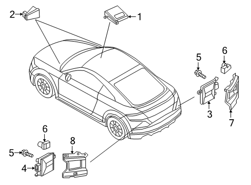 2020 Audi TT RS Quattro Electrical Components Diagram 1