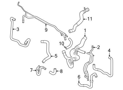 2022 Audi RS3 Outer Hose Diagram for 8Y0-121-104