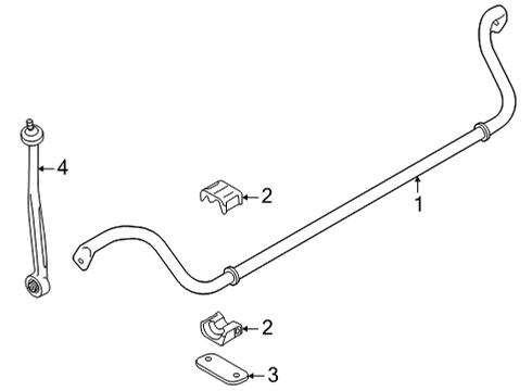 2022 Audi e-tron GT Stabilizer Bar & Components - Front