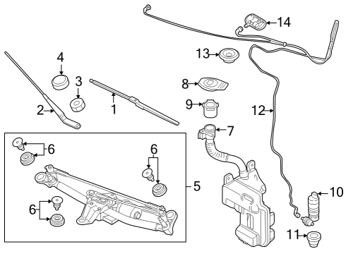 2023 Audi RS3 Wiper & Washer Components