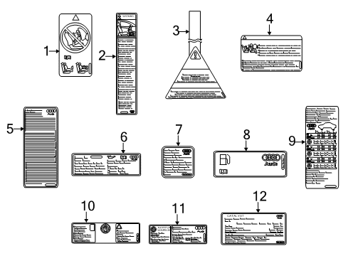 2011 Audi A5 Information Labels