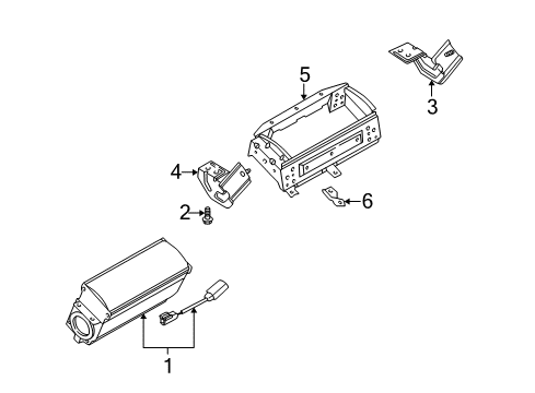 2003 Audi S6 Inflator Curtain Diagram for 4B9-880-741-A