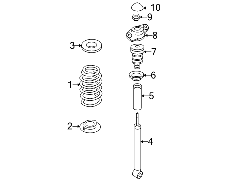 2007 Audi A3 Quattro Shocks & Components - Rear