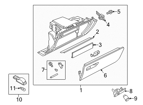 2019 Audi A3 Quattro Glove Box Diagram 2