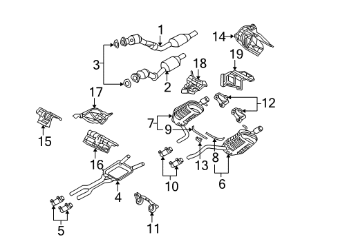 2008 Audi A4 Exhaust Components Diagram 5