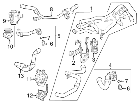 2023 Audi Q4 e-tron Sportback Hoses, Lines & Pipes Diagram 1