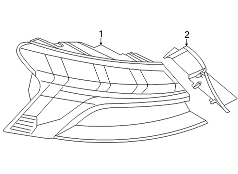 2022 Audi e-tron GT Tail Lamps Diagram 2