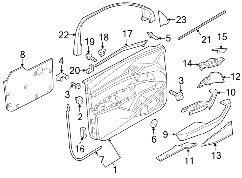 2024 Audi Q8 e-tron Interior Trim - Front Door