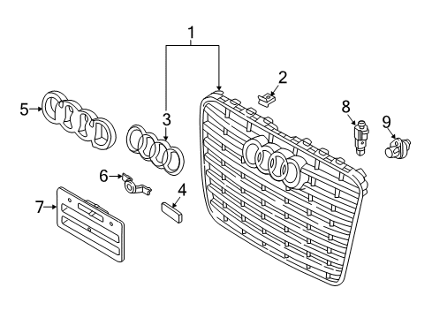 2015 Audi A8 Quattro Grille & Components