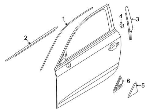 2024 Audi A3 Exterior Trim - Front Door