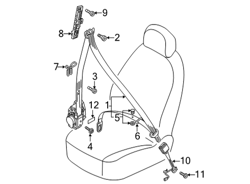 2022 Audi RS5 Front Seat Belts