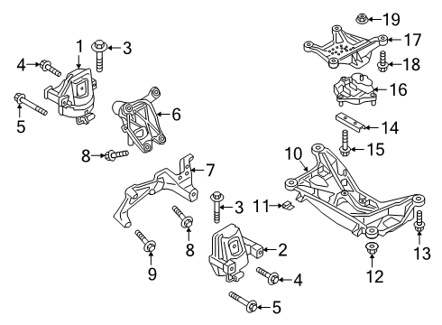 2019 Audi SQ5 Engine & Trans Mounting