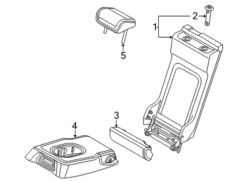 2023 Audi S3 Rear Seat Components Diagram 1