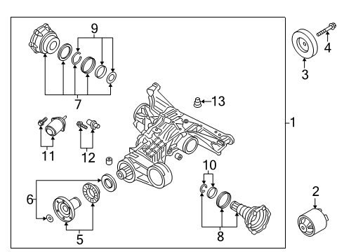 2018 Audi Q5 Axle & Differential - Rear