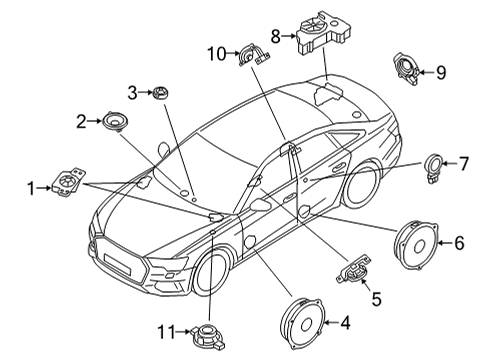 2022 Audi A6 allroad Sound System Diagram 2