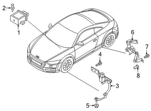 2020 Audi TT RS Quattro Electrical Components Diagram 3