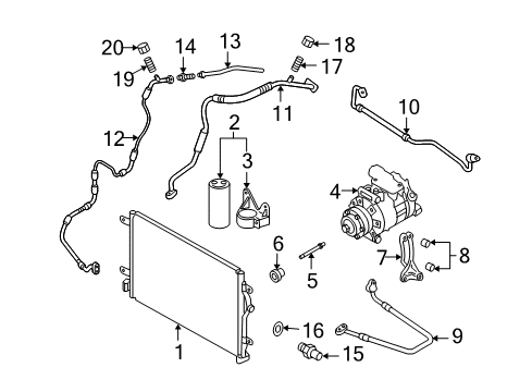 2009 Audi S4 A/C Condenser, Compressor & Lines