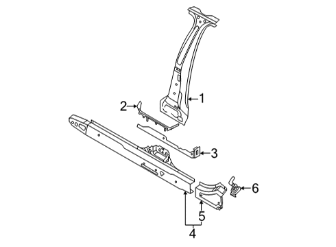 2024 Audi A3 Center Pillar & Rocker