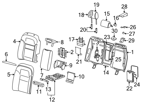 2004 Audi A8 Quattro Rear Seat Components