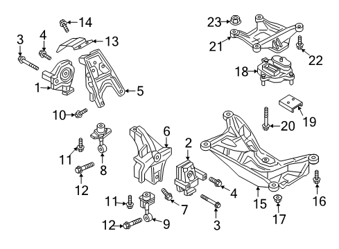 2023 Audi Q7 Engine & Trans Mounting