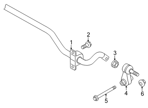 2024 Audi A3 Stabilizer Bar & Components  Diagram 2