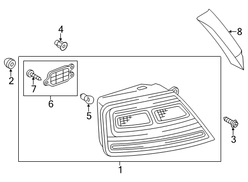 2013 Audi A8 Quattro Tail Lamps Diagram 2