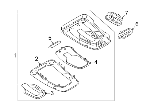 2017 Audi Q7 Overhead Console