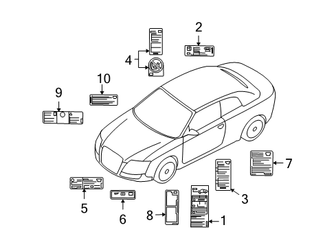 2010 Audi TT Quattro Information Labels