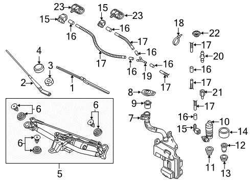 2015 Audi A3 Wiper & Washer Components