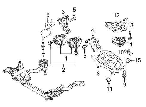 2011 Audi Q5 Engine & Trans Mounting