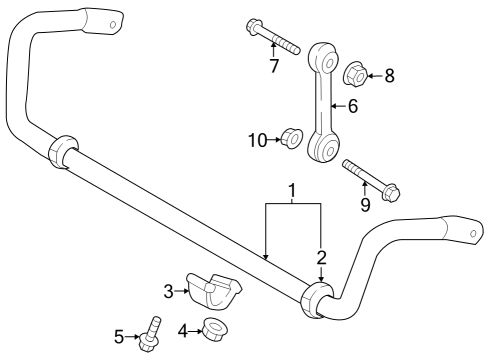 2024 Audi Q8 e-tron Stabilizer Bar & Components - Front