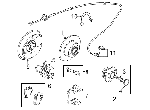 2002 Audi A4 Quattro Brake Components