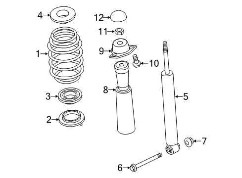 2016 Audi A3 Shocks & Components - Rear Diagram 1