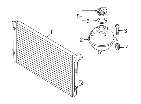 2010 Audi TT Quattro Radiator & Components Diagram 2