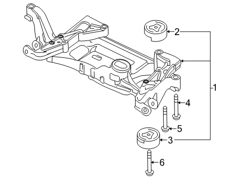 2017 Audi Q3 Quattro Suspension Mounting - Front