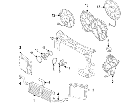 2015 Audi R8 Cooling System, Radiator, Water Pump, Cooling Fan