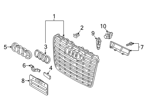 2015 Audi S8 Grille & Components