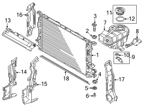 2014 Audi S6 Radiator & Components, Water Pump Diagram 2