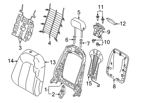 2023 Audi A6 allroad Front Seat Components Diagram 3