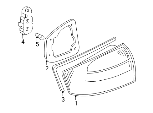 2001 Audi A6 Quattro Tail Lamps