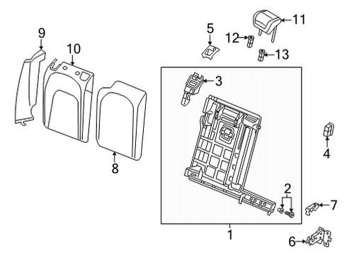 2022 Audi e-tron Sportback Rear Seat Diagram 4