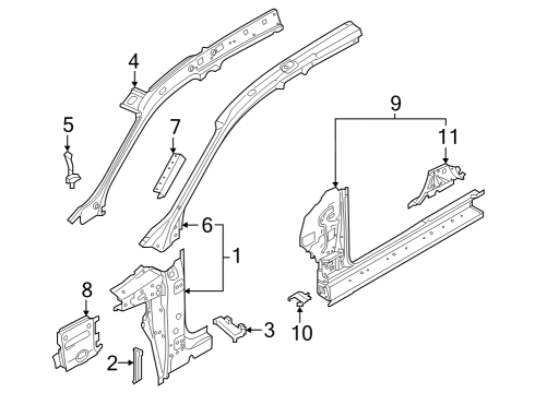 2024 Audi Q8 e-tron Sportback Hinge Pillar