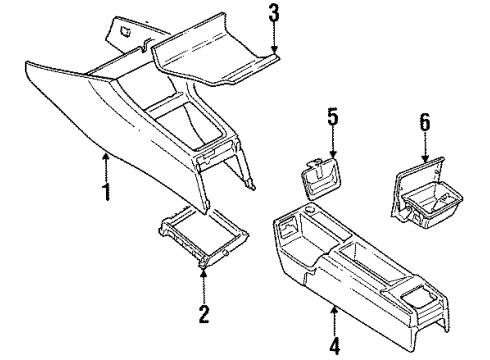 1990 Audi Coupe Quattro Center Console