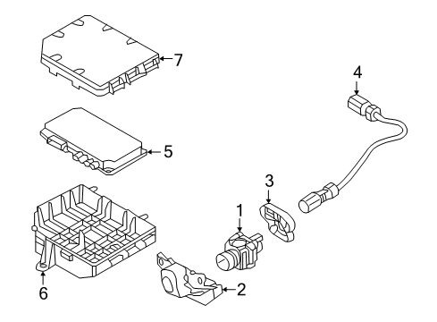 2018 Audi A7 Quattro Parking Aid Diagram 1