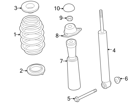 2023 Audi RS3 Shocks & Components - Rear