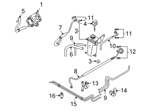 2004 Audi Allroad Quattro Power Steering Suction Hose Diagram for 4B0-422-887-T