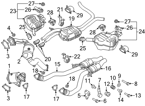 2015 Audi S7 Exhaust Components