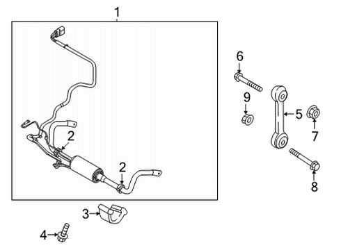 2023 Audi SQ7 Stabilizer Bar & Components  Diagram 1